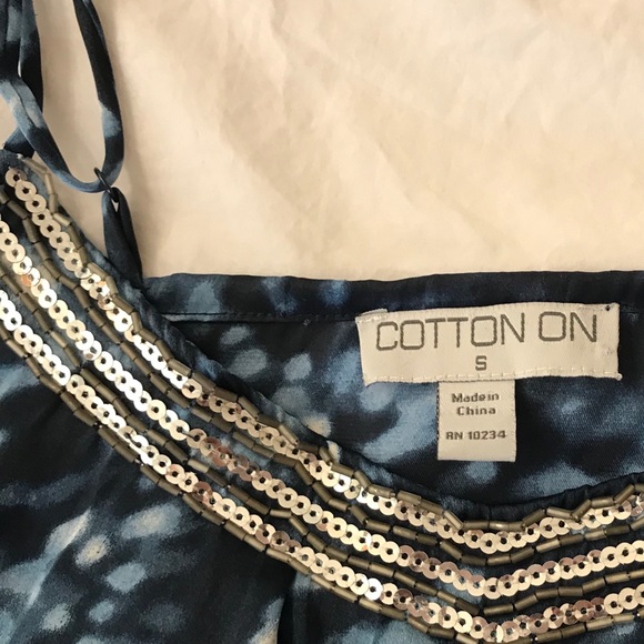 Blue Tank/Camisole With Sparkly Trim - Picture 5 of 7